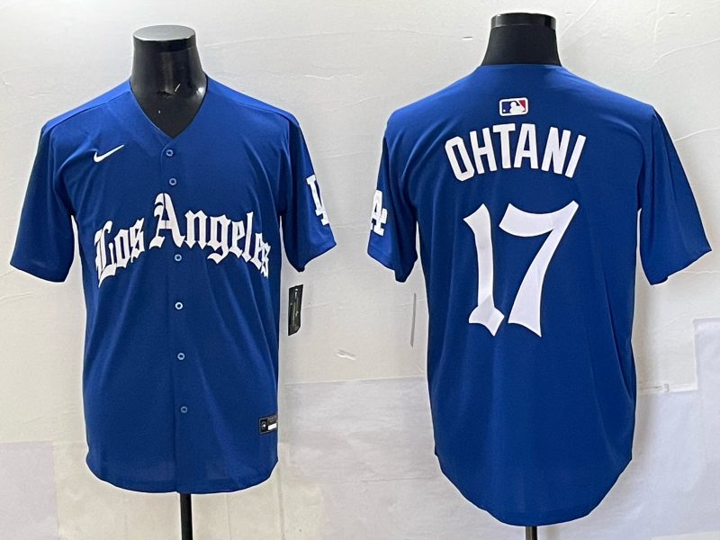 Men Los Angeles Dodgers #17 Ohtani Blue 2025 Nike MLB Jersey style 002->los angeles dodgers->MLB Jersey